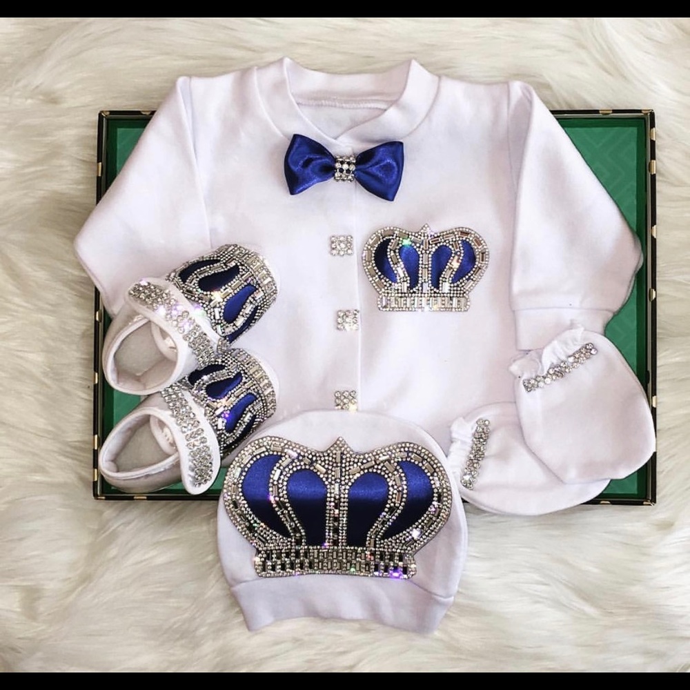 Royal blue baby set